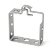MinkPolice X metal bracket for holding trap alarm.